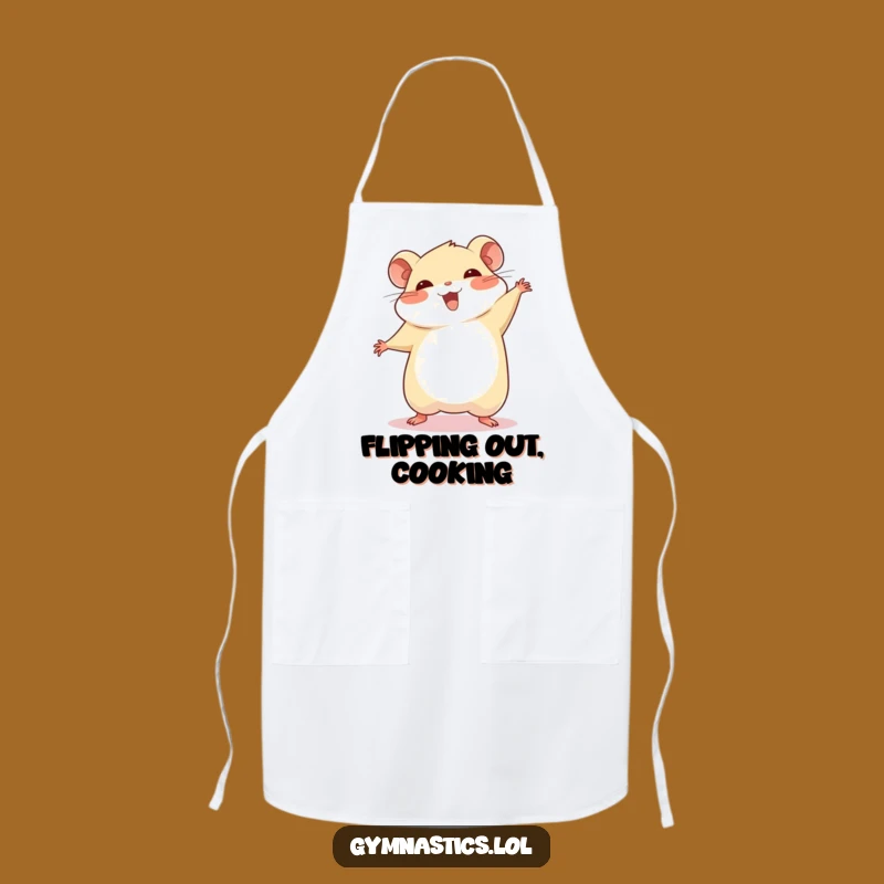 Funny Hamster Cartwheel Apron: Cook with Proud, Hilarious Flair!