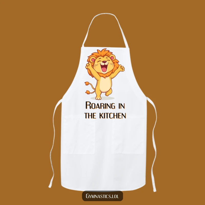 Funny Lion Apron: Cook with Pride and This Roaring Handstand Chef