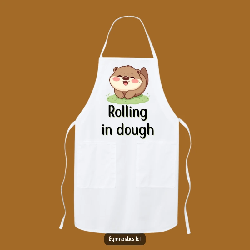 Funny Otter Tumble Apron: Joyful Fluffy Animal Kitchen Gift