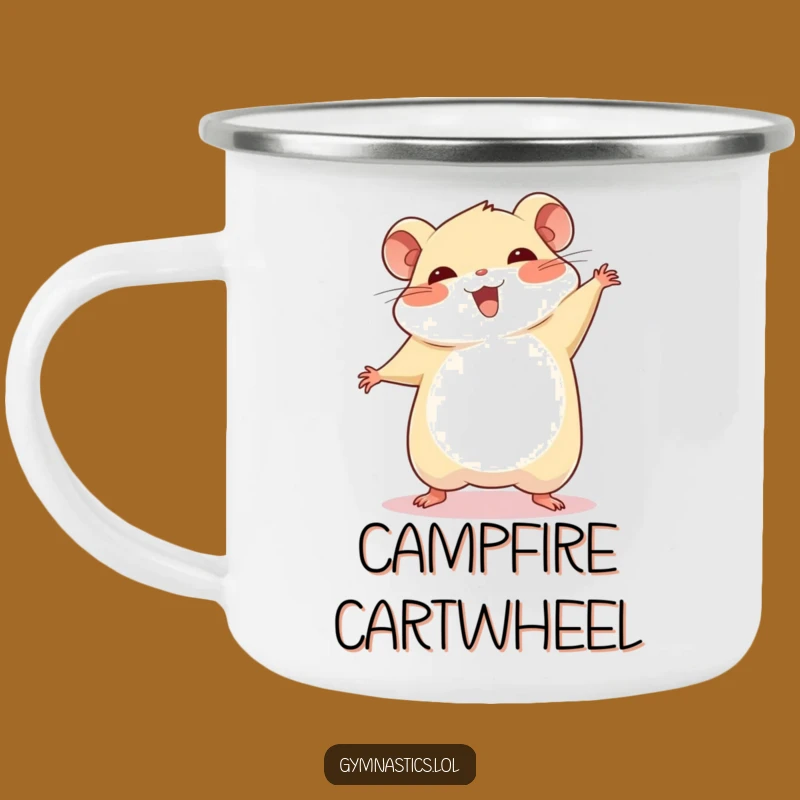 Funny Hamster Cartwheel Camping Mug: Adventure & Pride by the Campfire!