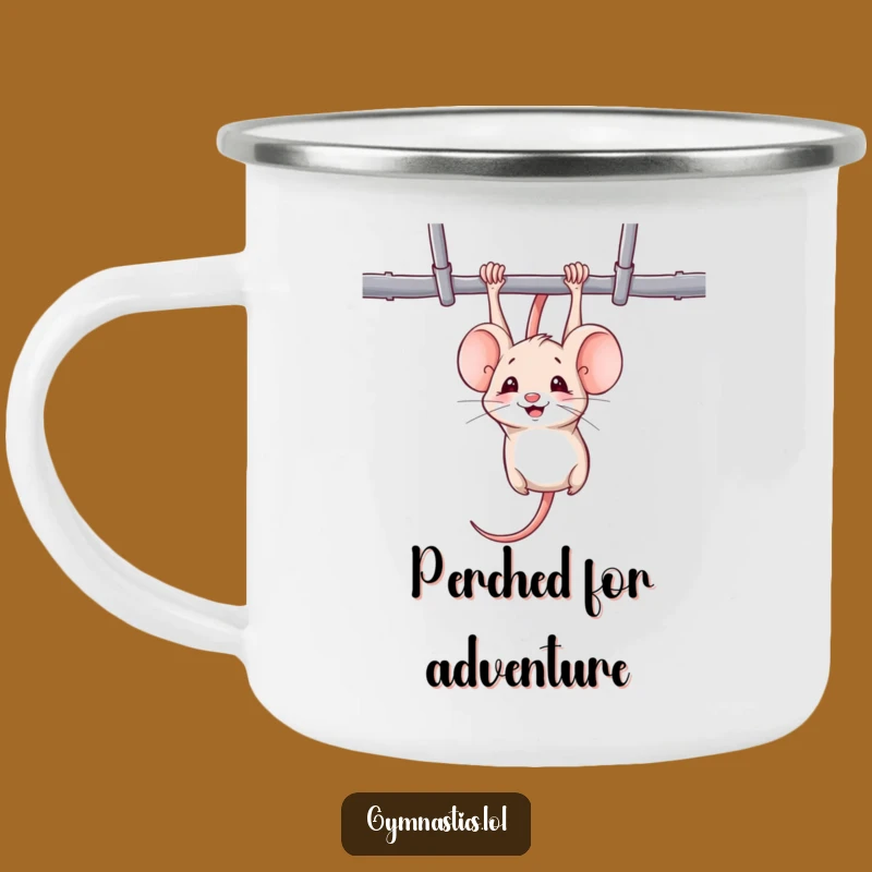 Funny Mouse Gymnast Camping Mug - Durable & Hilarious Outdoor Gift