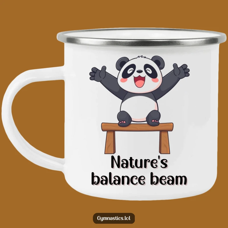 Funny Panda Balance Camping Mug a Peaceful and Hilarious Outdoor Gift