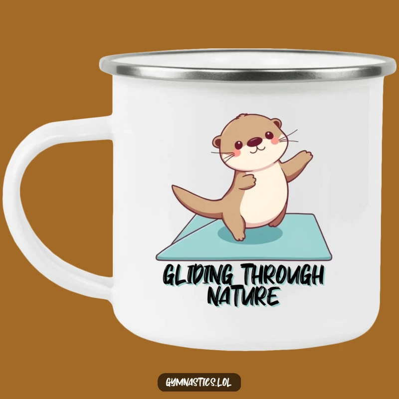 Funny Otter Gymnastics Camping Mug - Durable & Elegant Outdoor Gift