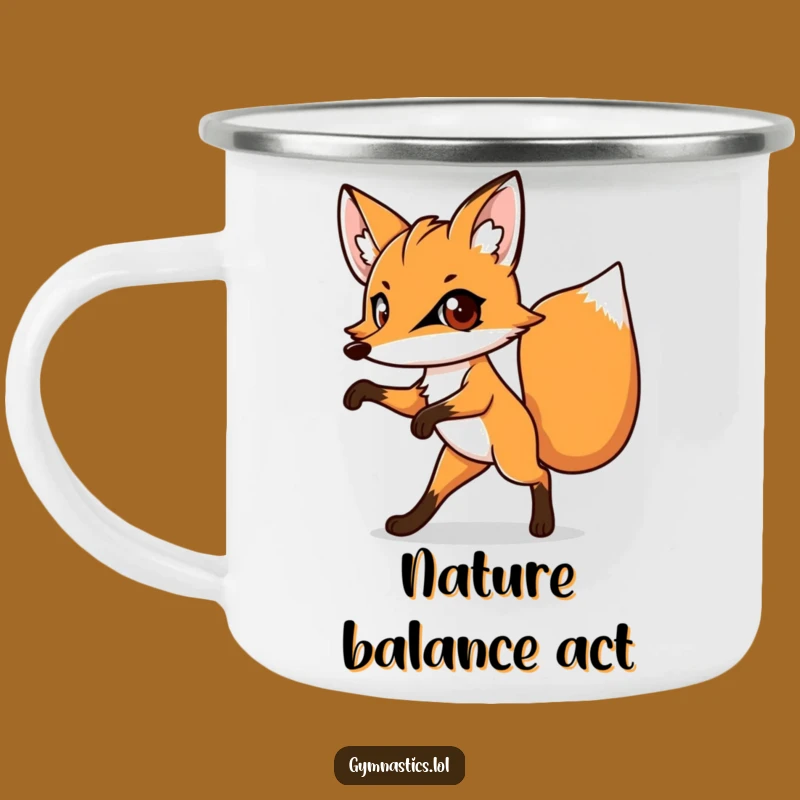 Funny Fox Camping Mug - Sturdy One-Legged Animal Cup, Perfect Funny Gift