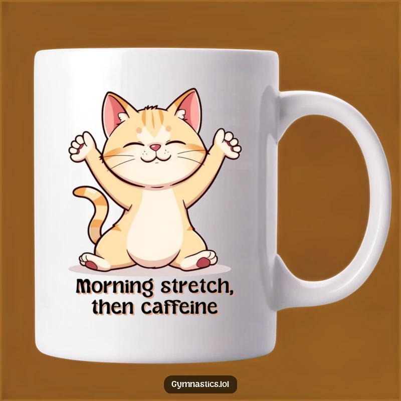 Funny Cat Yoga Pose Mug: Perfect Gift for Flexible Felines and Yoga Lovers