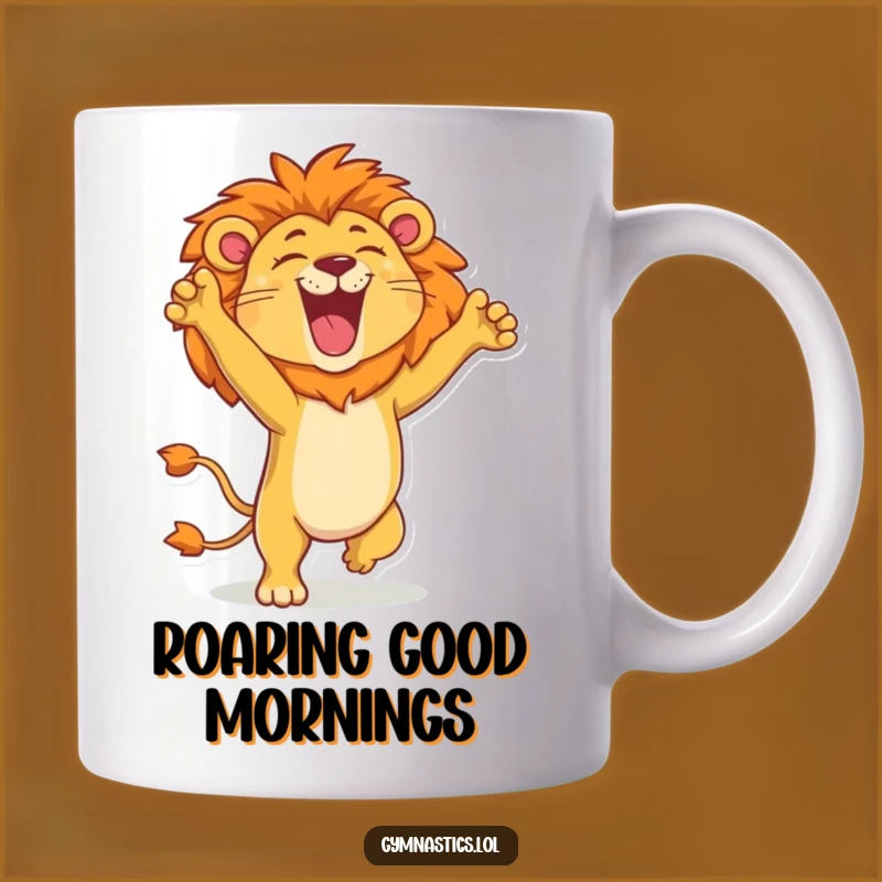 Funny Lion Handstand Mug: A Roaringly Hilarious Gift for Brave Souls