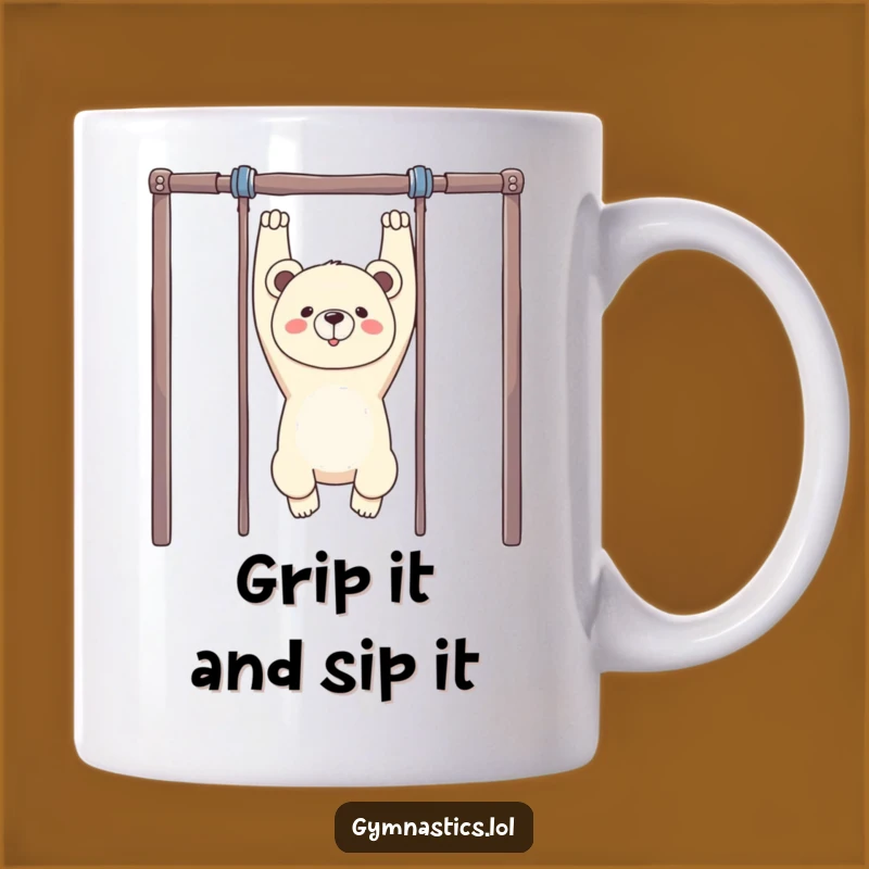 Funny Bear Gymnastics Mug: Proud Upside Down Yogi Gift for Athletes