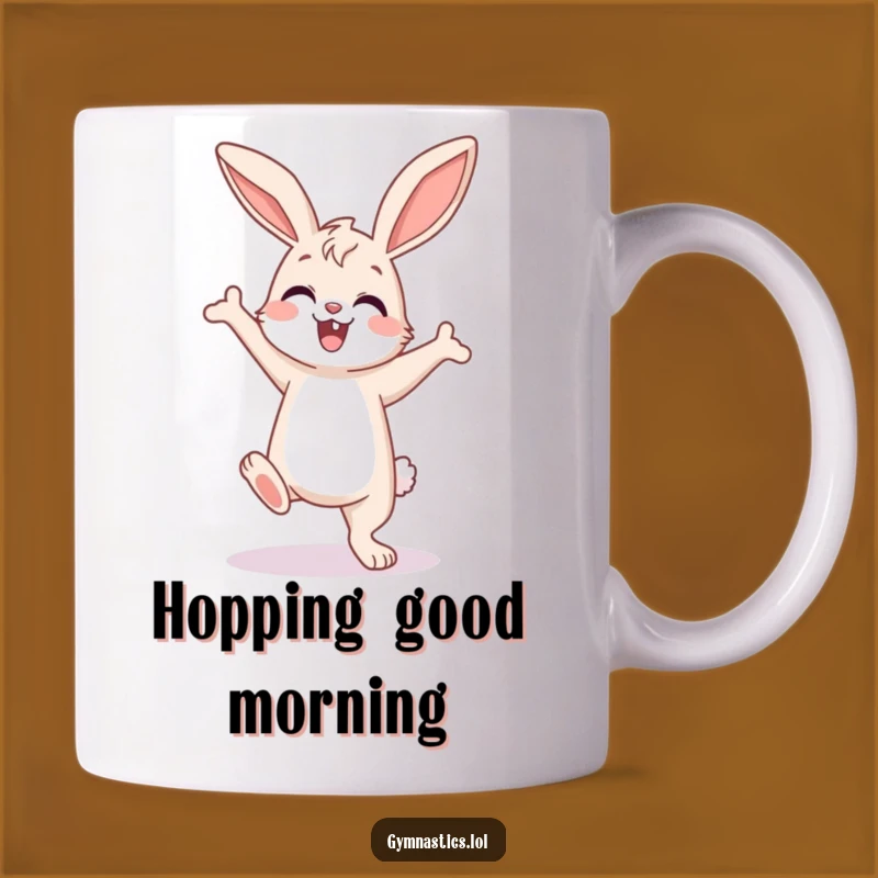 Funny Bunny Handstand Mug Gift: Enthusiastic Acrobat for Yoga and Pet Lovers