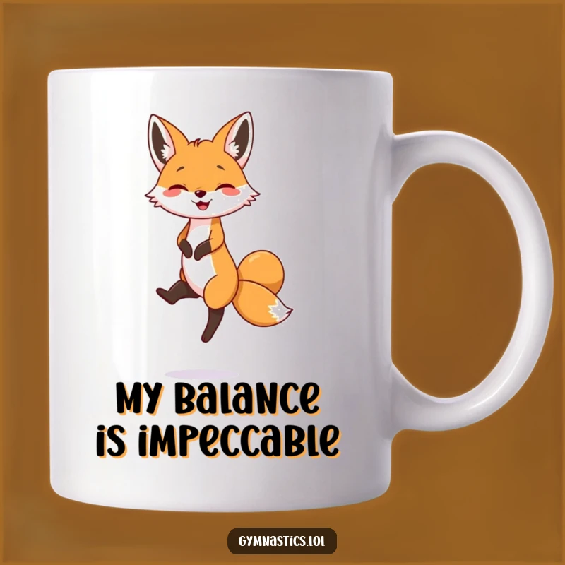 Funny Fox Balancing Act Mug: Hilarious Gift for Animal Lovers