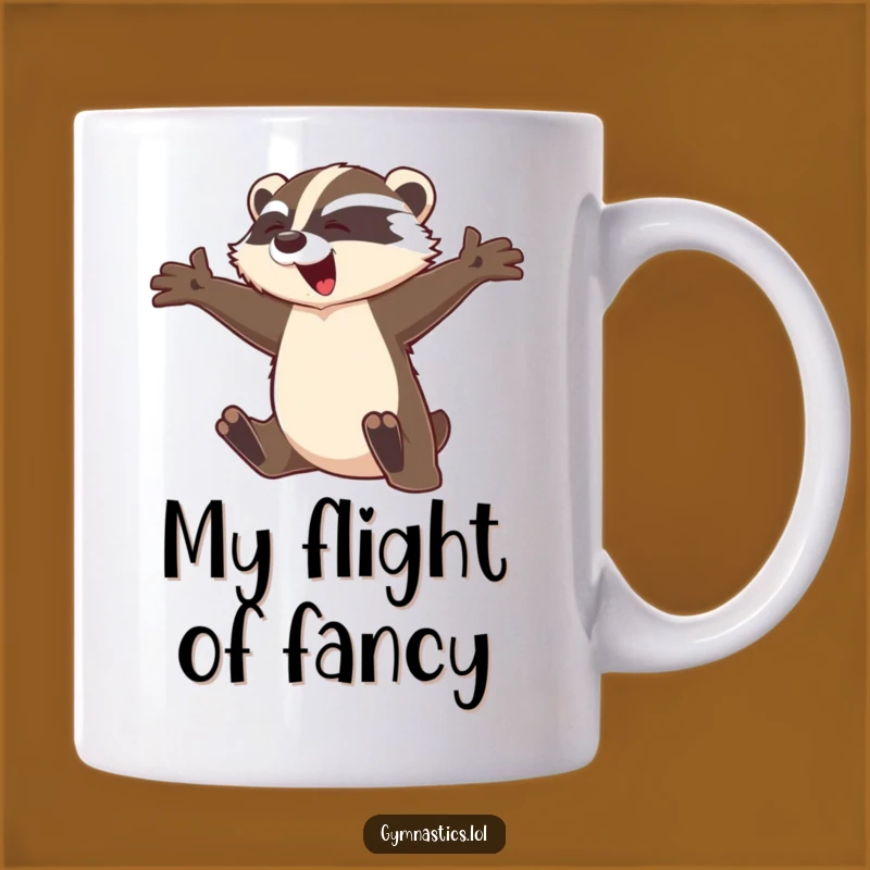 Funny Badger Leap Mug - Hilarious & Graceful Gift for Badger Lovers