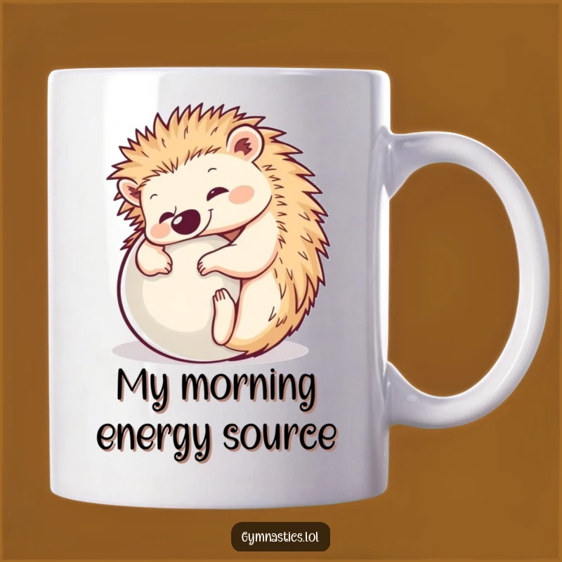 Funny Hedgehog Yoga Pose Mug: A Happy Yogi Gift for Animal Lovers