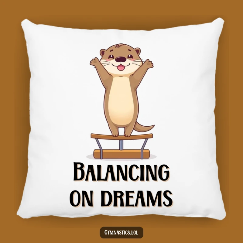 Funny Smiling Otter Handstand Pillow - Cozy Gift for Playful Comfort