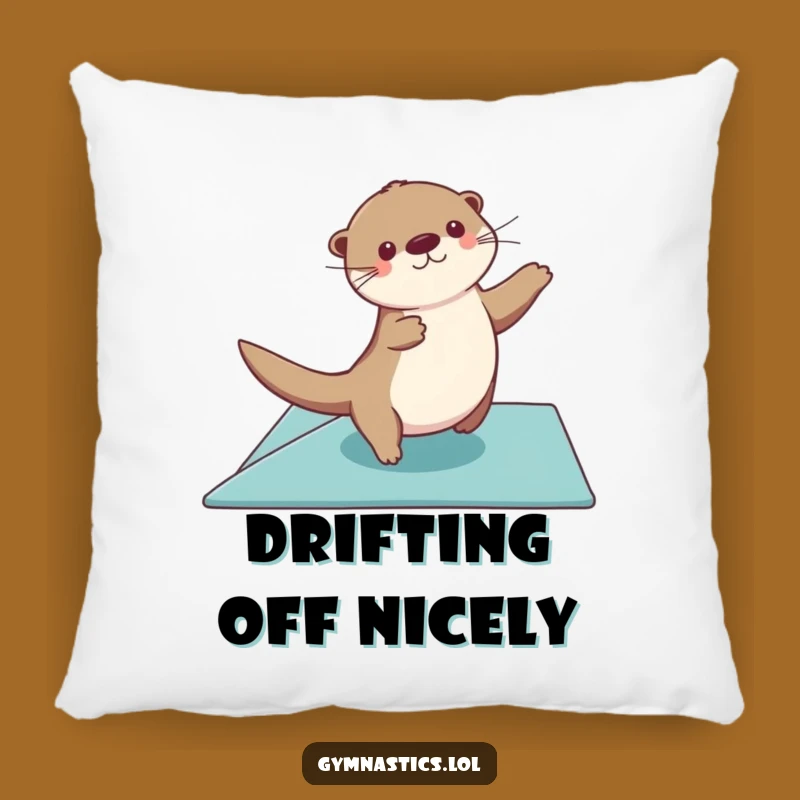 Funny Otter Gymnastics Pillow - Cozy & Elegant Athlete Gift