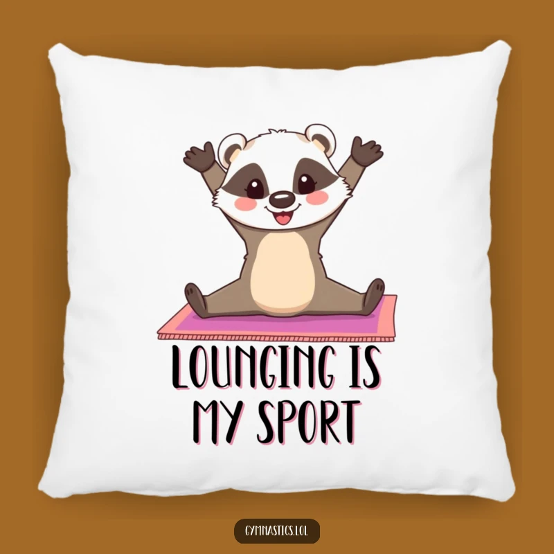 Funny Badger Split Gymnastics Pillow: Cheerful Comfort for Relaxation