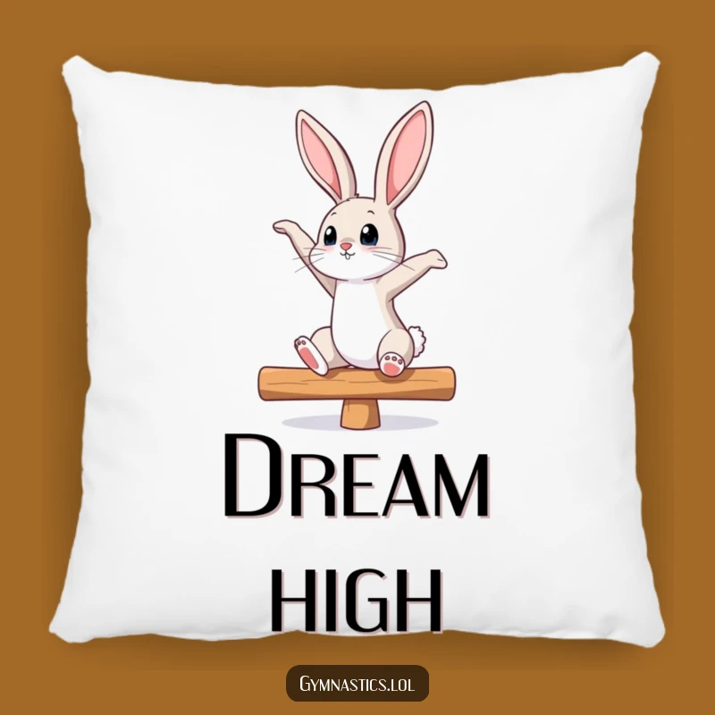 Funny Bunny Balance Beam Pillow - Cozy Stretch Companion, Adorable Gift