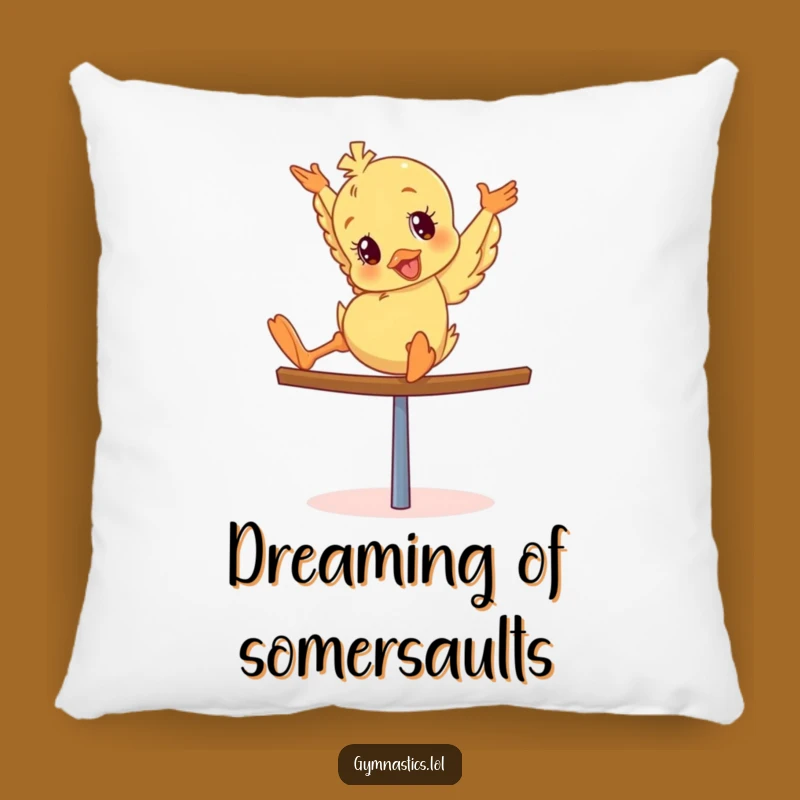 Funny Duckling Pillow: Giddy Tumbler Cushion for Cozy Balance Beam Fans