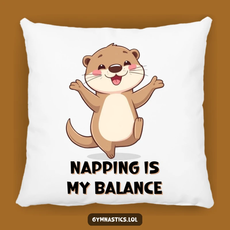 Funny Otter Balancing Pillow - Cozy & Hilarious Comfort Accent Gift