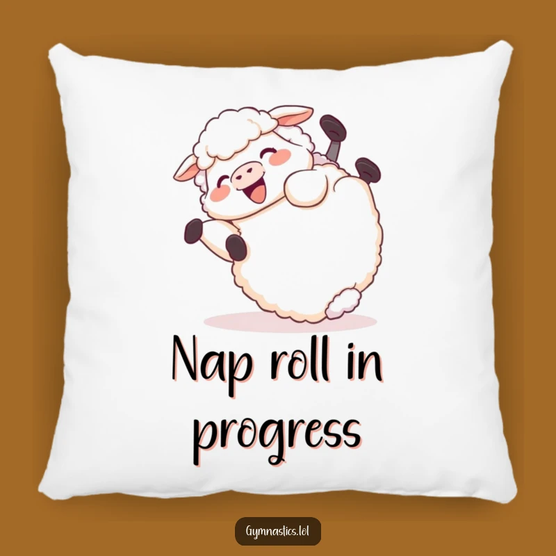 Funny Sheep Pillow: Cozy Giggling Ewe's Tumble for Comfy Fun