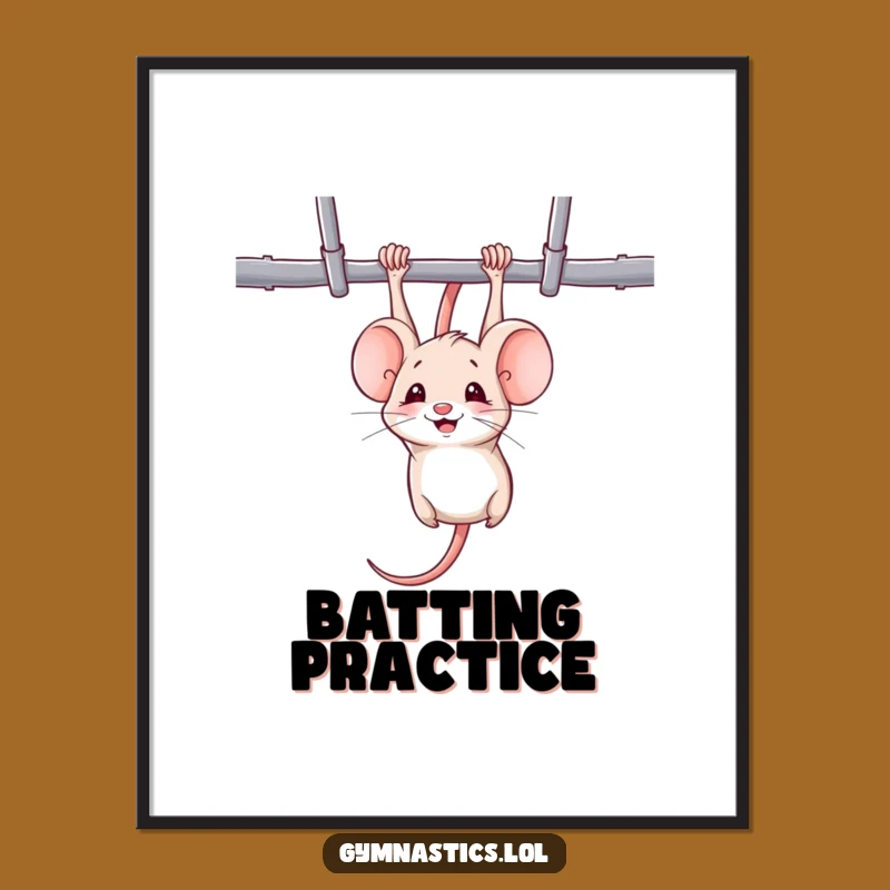 Funny Mouse Gymnast Digital Art - Hilarious Decor for Fitness Lovers