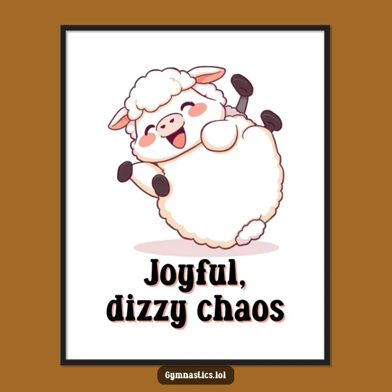 Funny Digital Art: Giggling Sheep's Tumble for Instant Joyful Decor