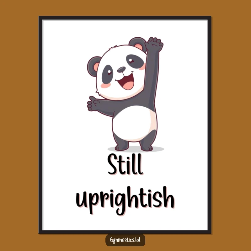 Funny Panda Handstand Digital Art: Instantly Download This Hilarious Wall Decor