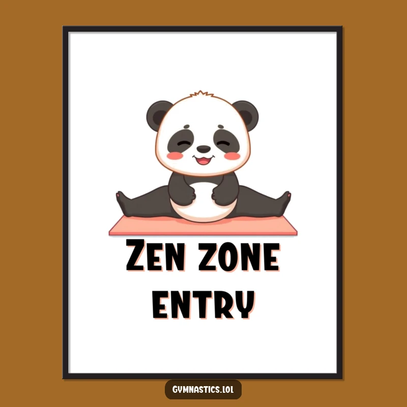 Funny Panda Yoga Digital Art - Cute Decor for Yogi Spaces