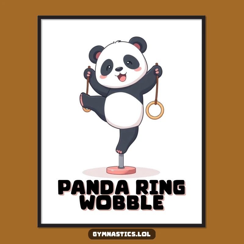 Funny Panda Gymnastics Digital Art: Instant Wobbly Decor for Your Walls!