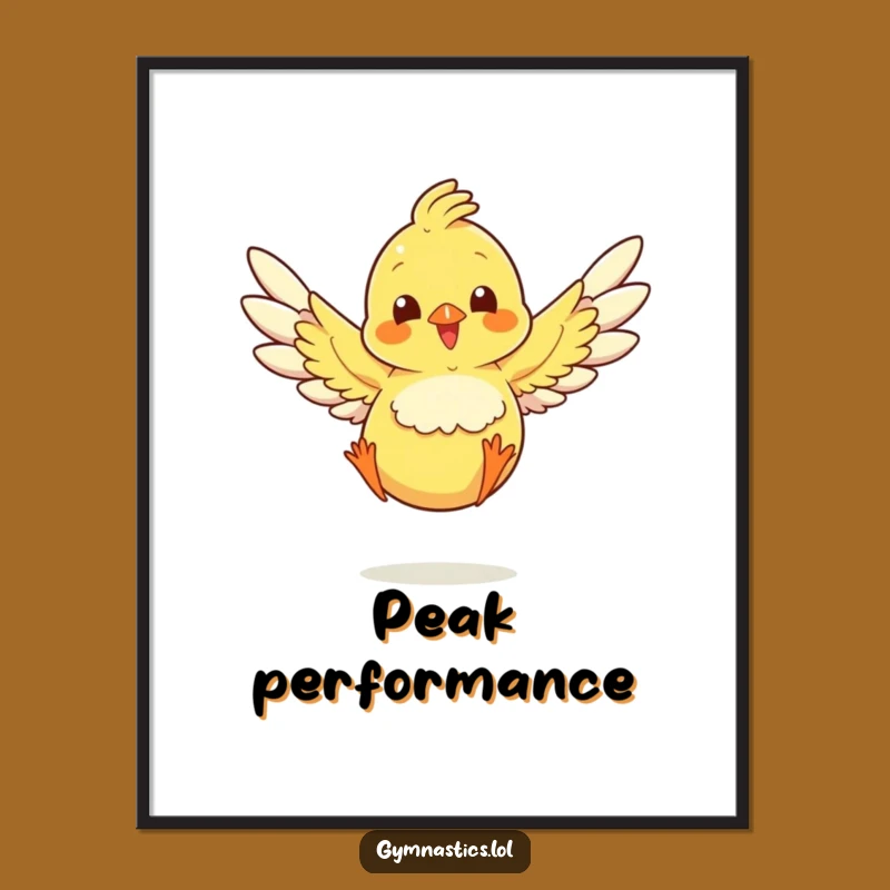Funny Chick Landing Jump Digital Art: Instantly Download This Hilarious Wall Decor