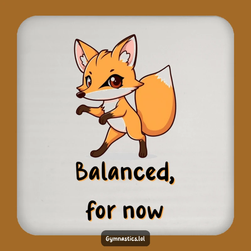 Funny Fox Coaster - Charming One-Legged Animal Decor, Ideal Funny Gift