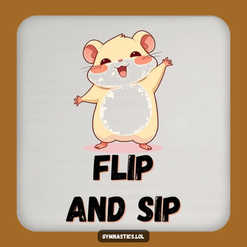 Funny Hamster Cartwheel Coasters: Protect Surfaces with Proud Charm!