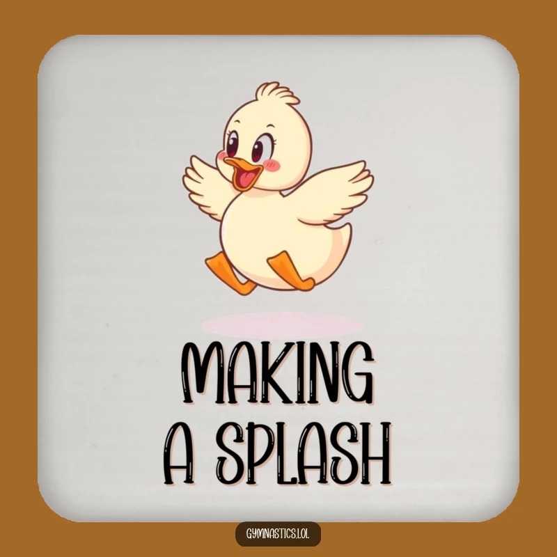 Funny Duck Jumping Drink Coaster: Protect Surfaces with This Hilarious Decor