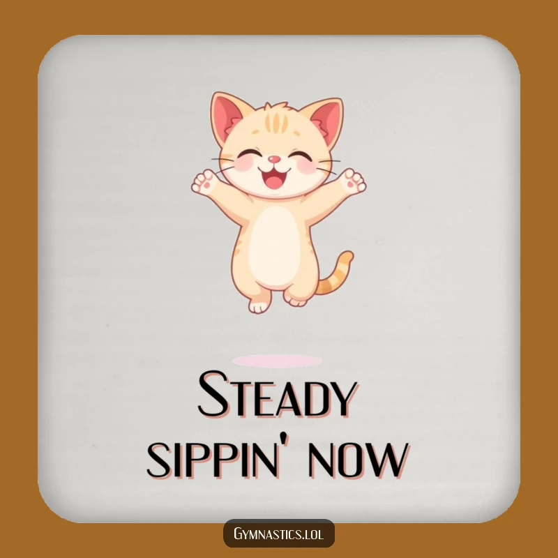 Funny Kitten Coaster: Protect Surfaces with a Hilarious Balancing Cat Funny Gift