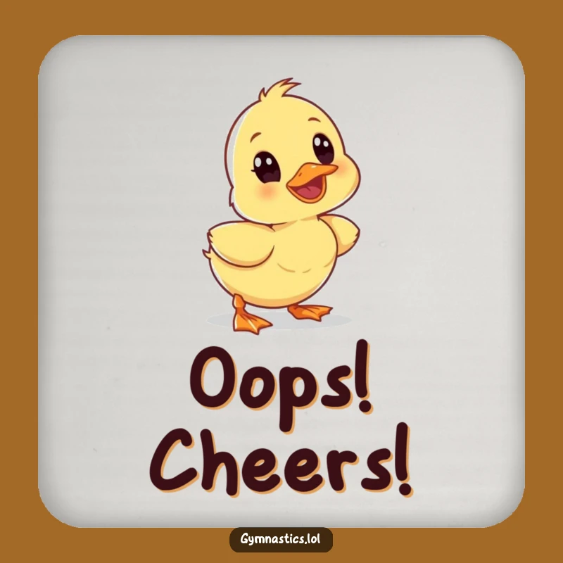 Funny Wobbly Duckling Tumble Coasters - Protect Furniture with Hilarious Art