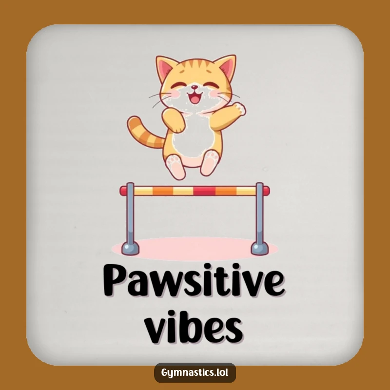 Funny Cat Hurdle Coaster: Confident Protection with Feline Charm