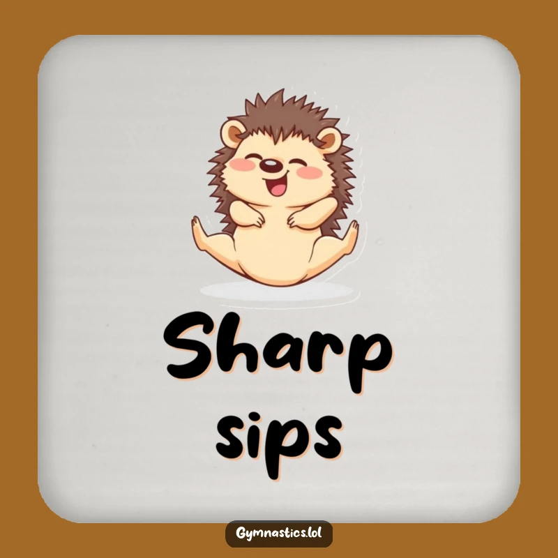 Funny Hedgehog Split Drink Coaster: Protect Surfaces with This Hilarious Decor