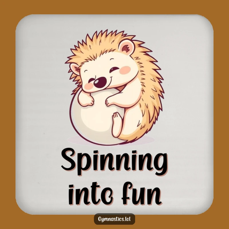 Funny Hedgehog Yoga Coaster: Protect Surfaces with Hilarious Pose Art