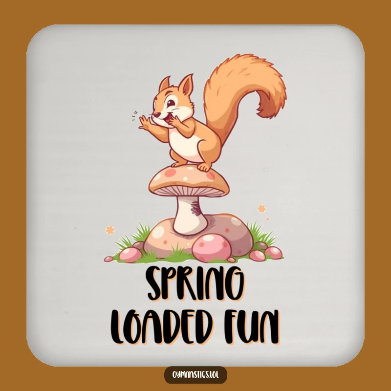 Funny Squirrel Somersault Coaster - Protect Surfaces with Humor