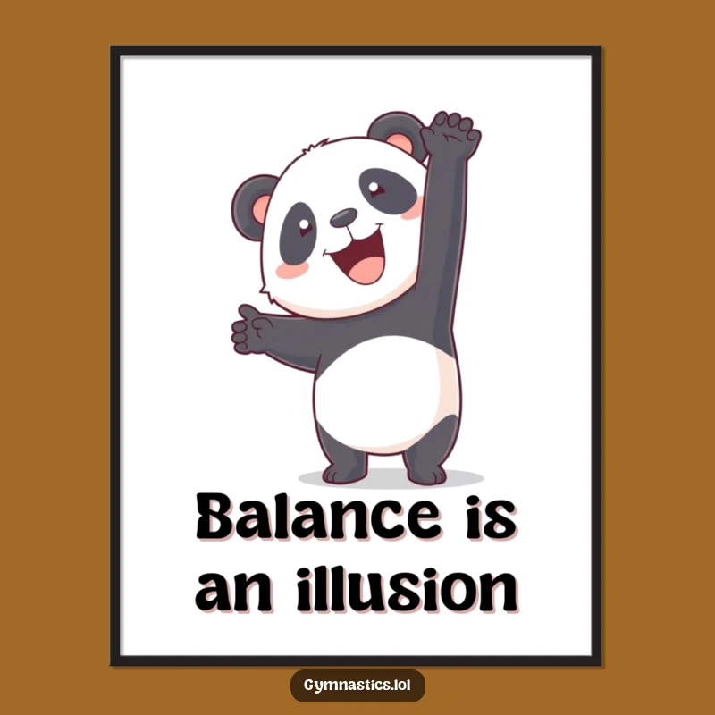 Funny Panda Handstand Poster: Brighten Your Walls with This Hilarious Art