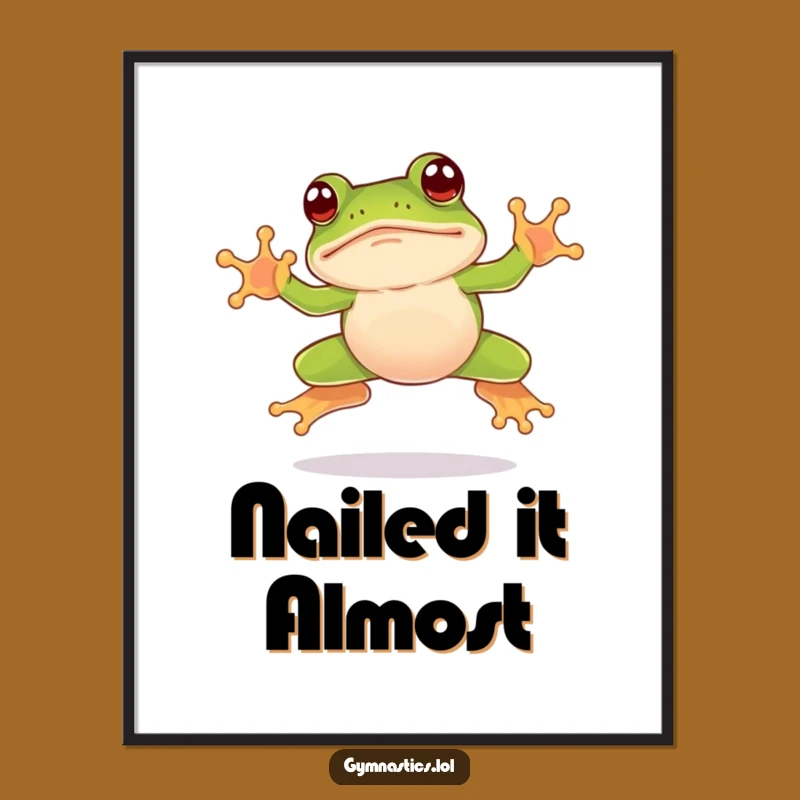 Funny Frog Leap Poster: Add Awkward Humor to Your Walls