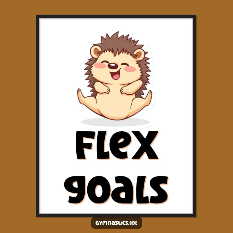 Funny Hedgehog Split Poster: Brighten Your Walls with This Hilarious Art