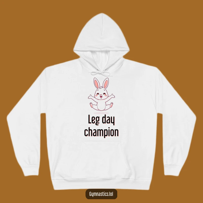 Cozy Funny Bunny Hoodie: Stretch into Comfort with This Hilarious Split Design