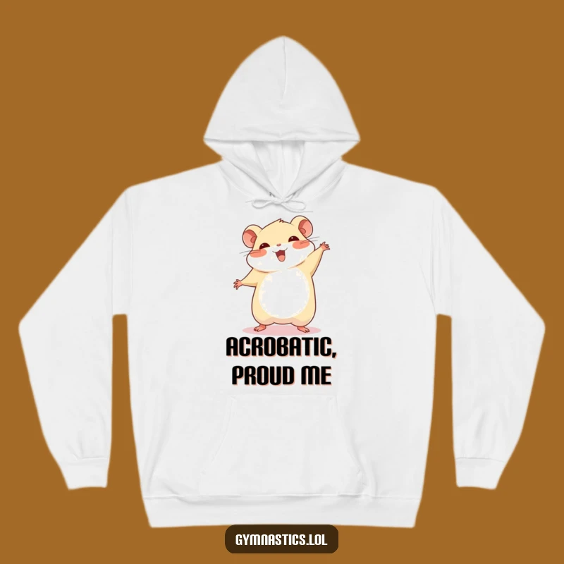 Cozy Funny Hamster Cartwheel Hoodie: Stay Warm with Proud, Cheerful Style!