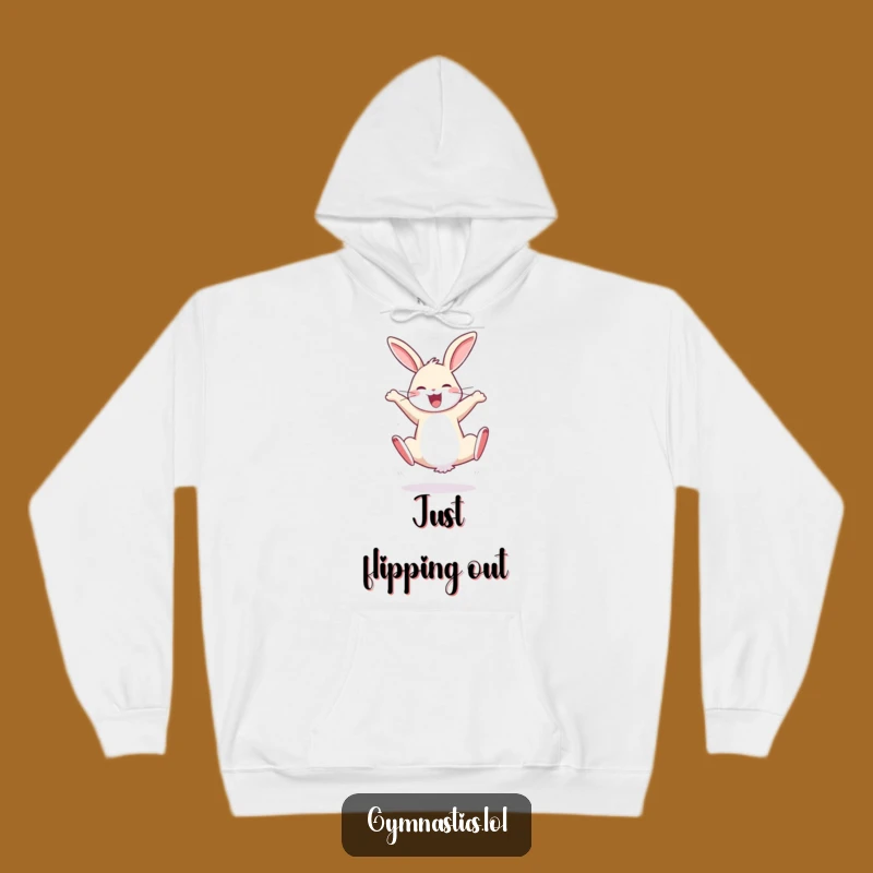 Funny Bouncy Rabbit Cartwheel Hoodie - Cozy Gift for Energetic Comfort