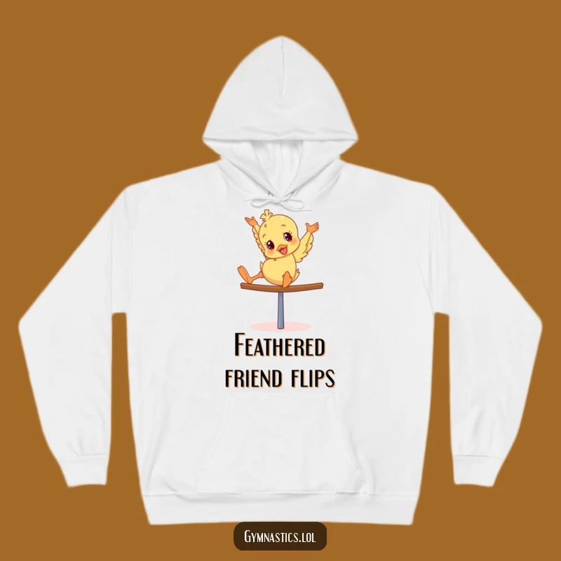 Funny Duckling Hoodie: Cozy Giddy Tumbler on Balance Beam for Maximum Comfort