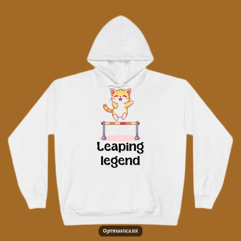 Funny Cat Hurdle Hoodie: Confident Comfort for Cozy Laughs