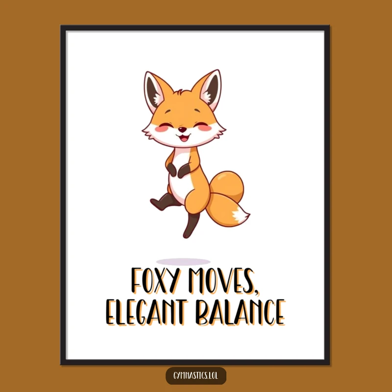 Funny Free Printable Wall Art: Fox's Hilarious Balance, Downloadable Art for Laughs