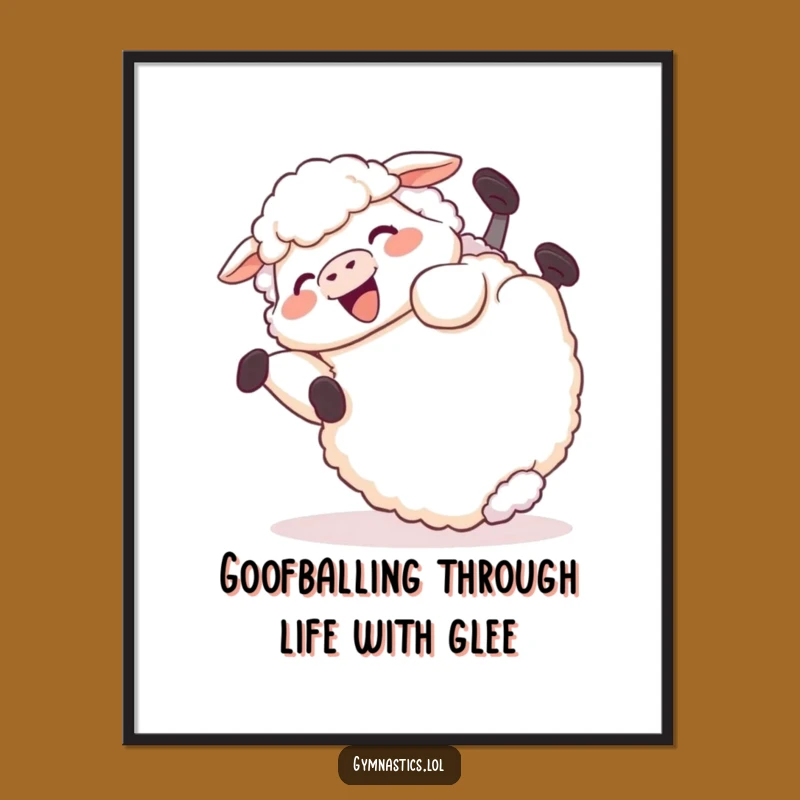 Giggling Sheep Tumble Free Printable Wall Art, Hilarious Downloadable Decor Gift