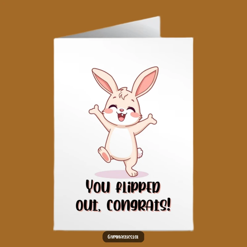 Free Printable Congrats Card: Bunny's Brave Handstand - Funny Downloadable Gift