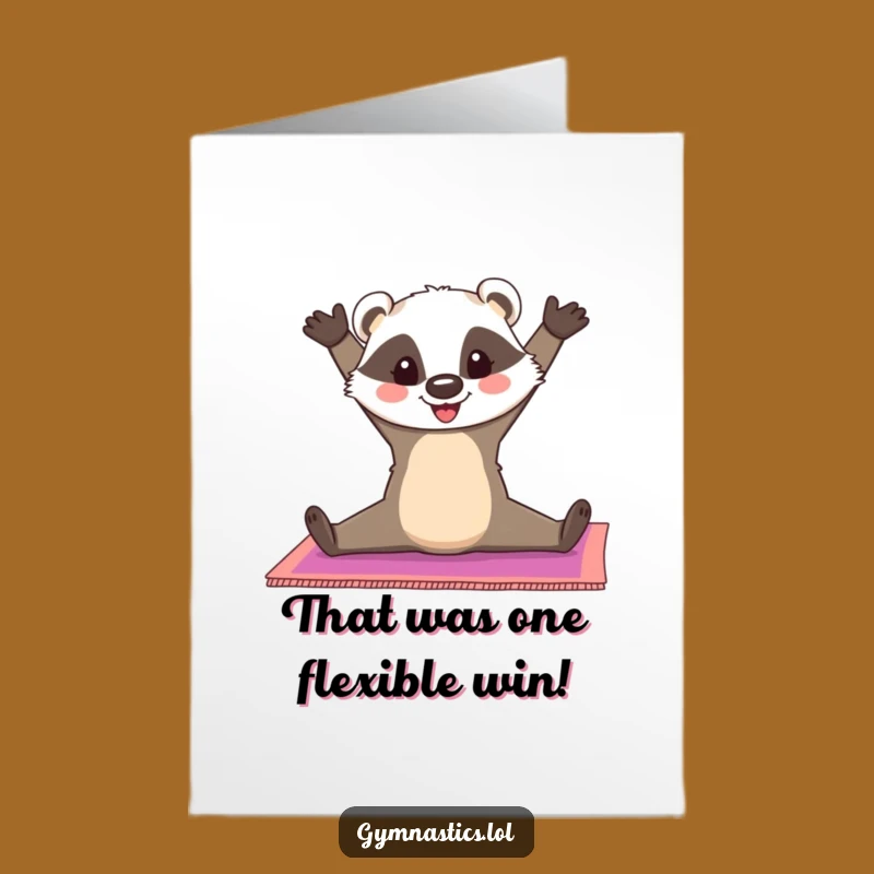Free Printable Congrats Card: Cheerful Badger Split - Amazing Downloadable Gift!