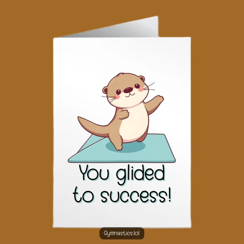 Hilarious Free Printable Congratulations Card: Otter Gymnast - Awesome Downloadable Gift